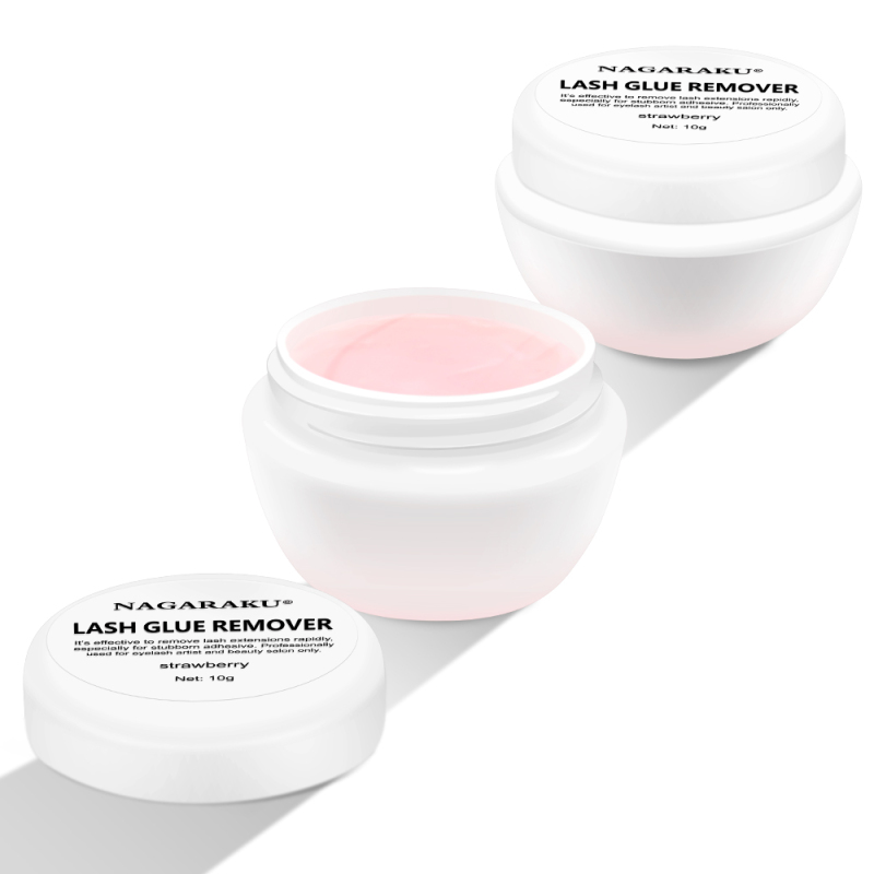 NAGARAKU Lash Cream Glue Remover Pink Color Strawberry Flavor