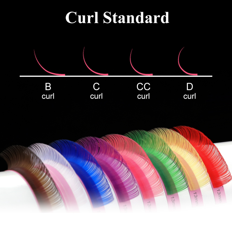NAGARAKU Rainbow Color Eyelash Extension 16 Lines Individual Lashes Super Soft Natural Lash
