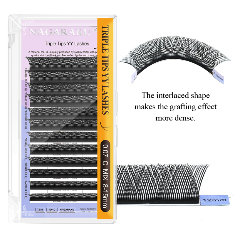 NAGARAKU Triple Tips Y-Shaped Eyelash Extension