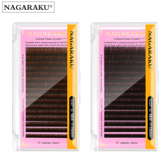 NAGARAKU Brown Dark Brown Individual Eyelash Extensions 16 Lines Super Soft Gentle High Quality Eyelashes