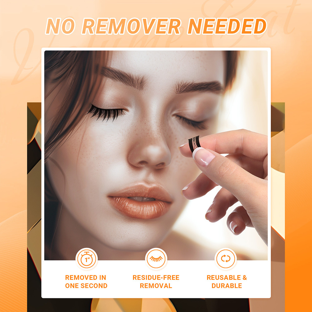 NAGARAKU DIY Grafting Lashes Self Adhesive NO Glue Needed Cluster Lash