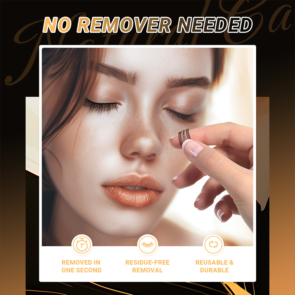 NAGARAKU DIY Grafting Lashes Self Adhesive NO Glue Needed Cluster Lash