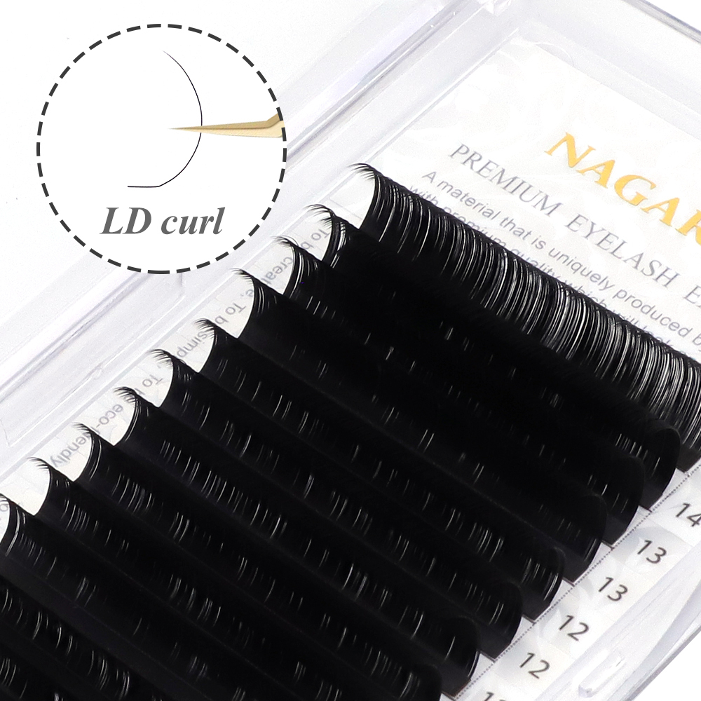 NAGARAKU Special Curl Eyelash Extension N L LC LD Curls Black 16 Lines per Tray