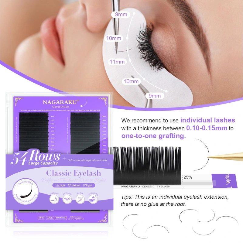 NAGARAKU Classic Mix Individual Lashes 54 Lines Big Tray