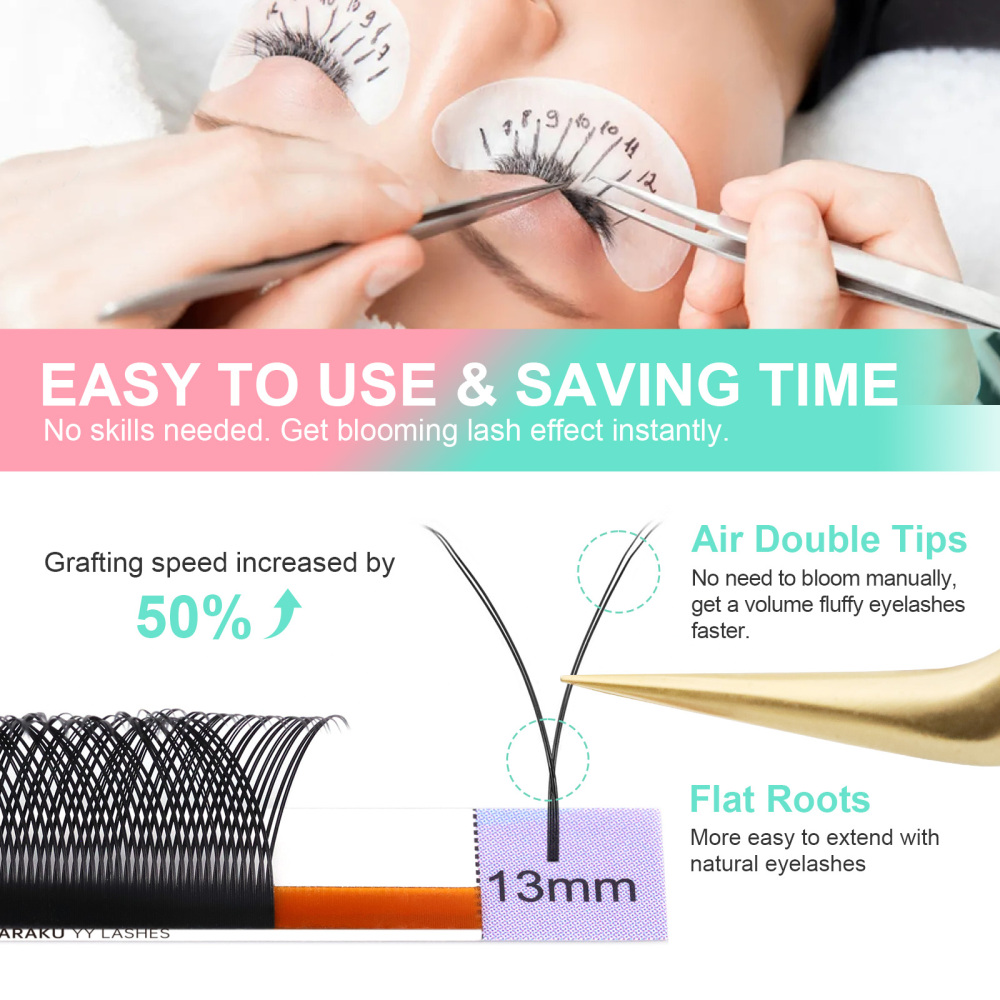 NAGARAKU 2D YY Eyelash Extension 54 Lines Big Capacity