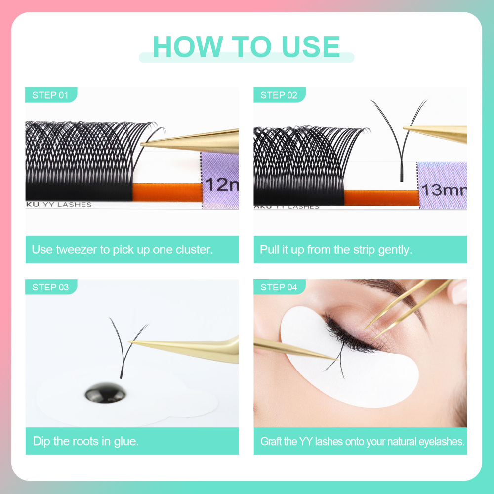 NAGARAKU 2D YY Eyelash Extension 54 Lines Big Capacity