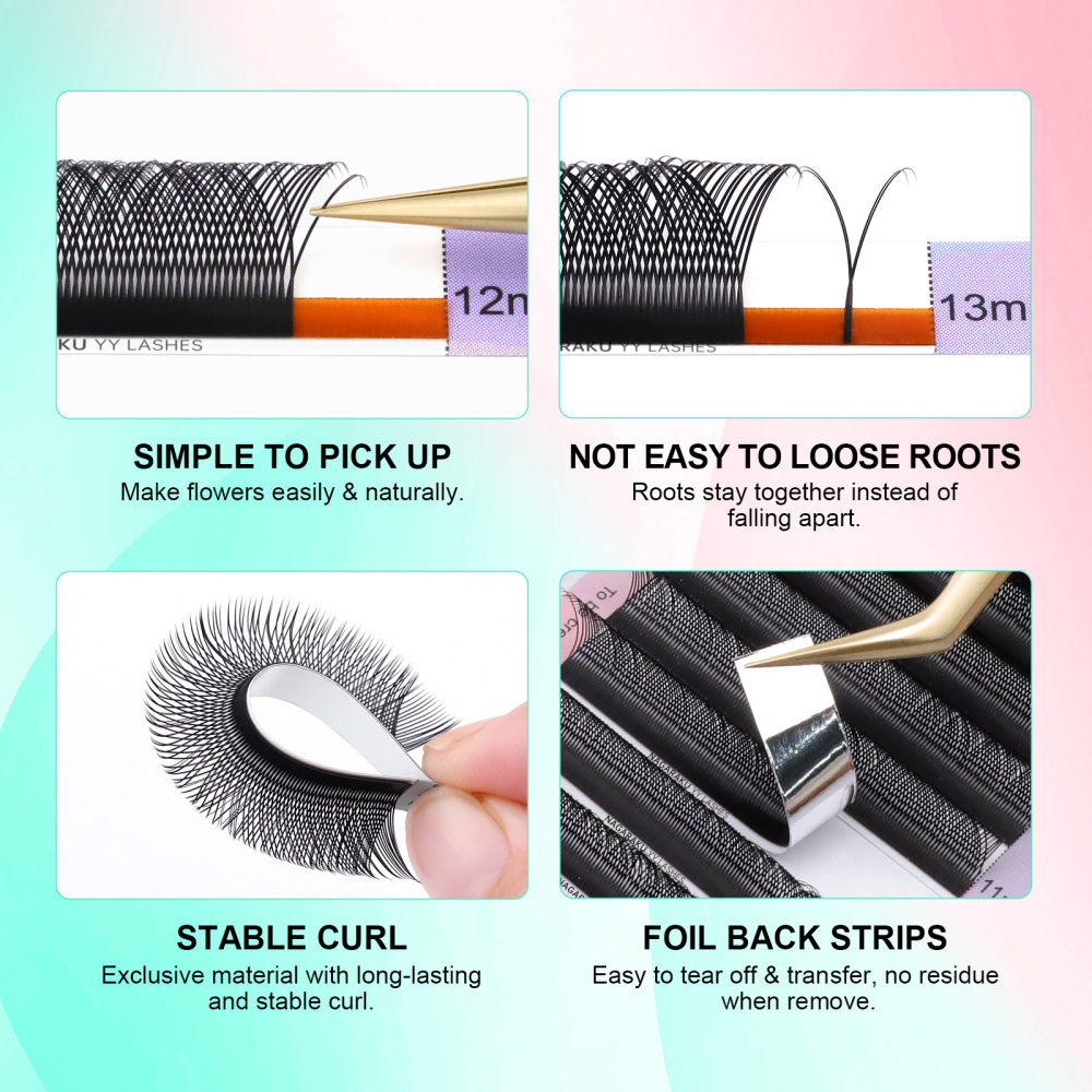 NAGARAKU 2D YY Eyelash Extension 54 Lines Big Capacity