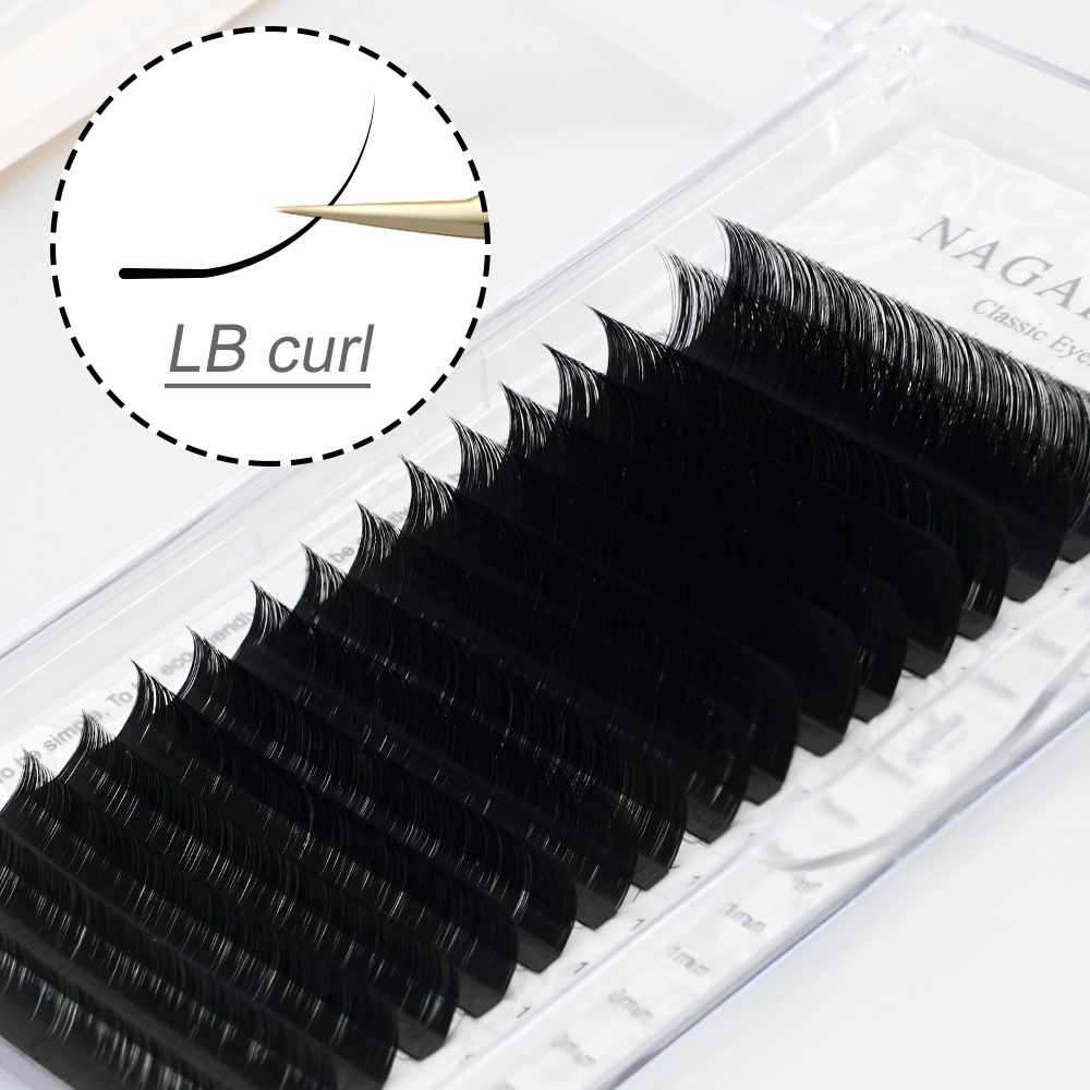 NAGARAKU Special Curl Eyelash Extension N L LB LC LD Curls Black 16 Lines per Tray