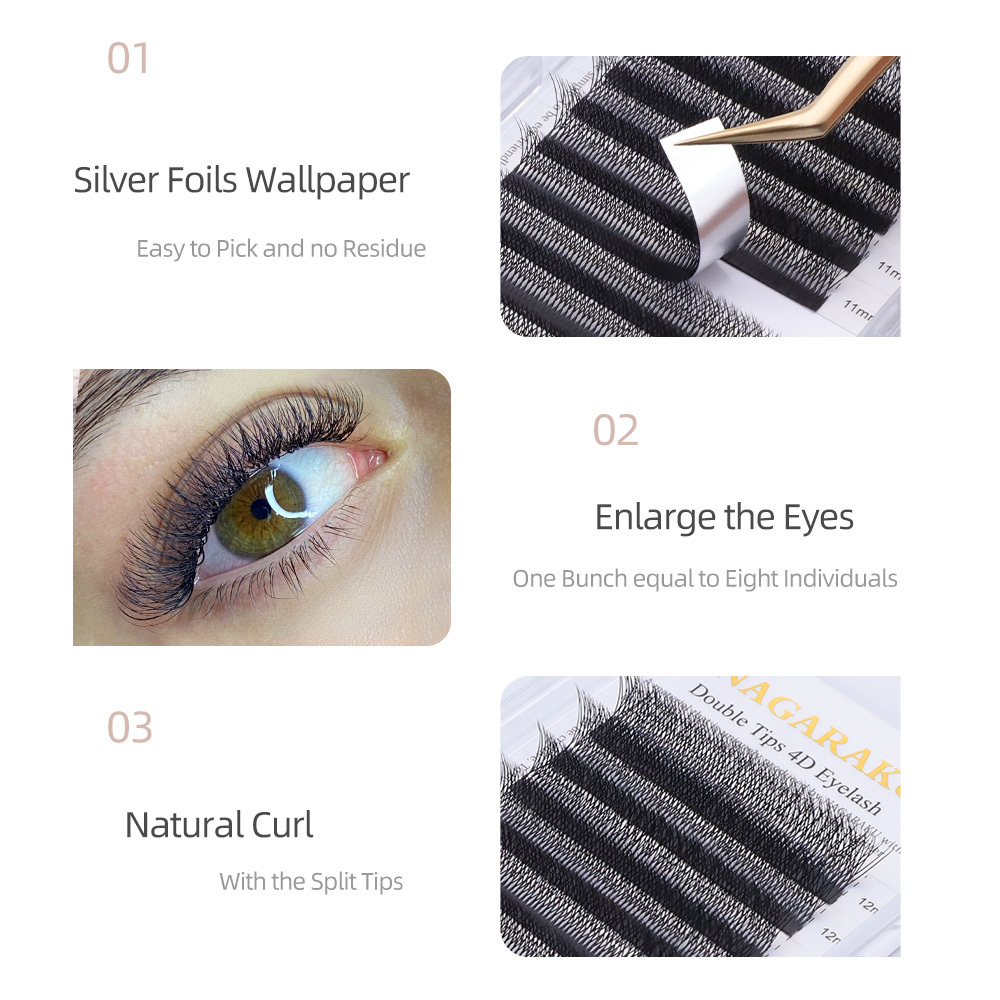 NAGARAKU Double Tips 4D W Eyelash Extension