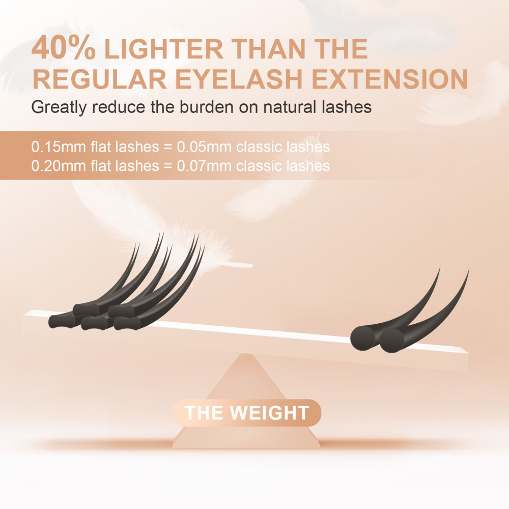 NAGARAKU Flat Ellipse Eyelashes Maquiagem Split Tips Ellipse Shaped Natural Light Magnetic Ellipse Lashes Matte Color Flat