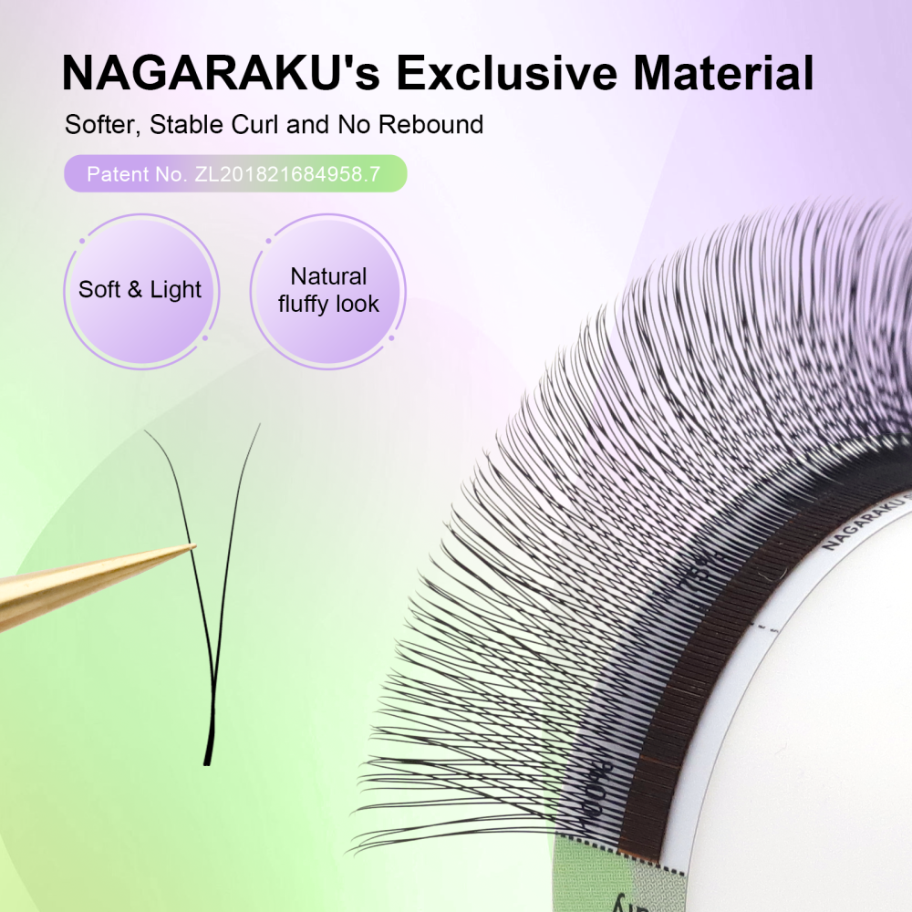 NAGARAKU Single Tip 2D Y Eyelash Extension