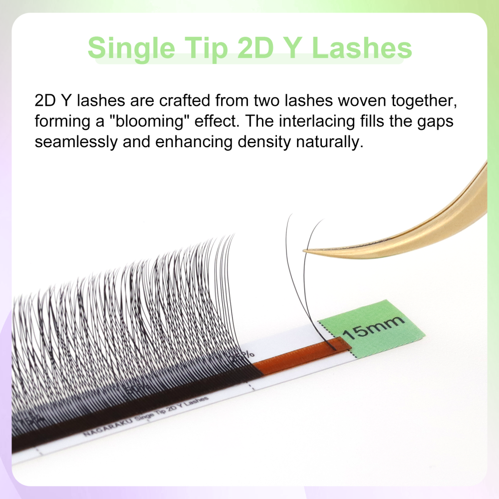 NAGARAKU Single Tip 2D Y Eyelash Extension
