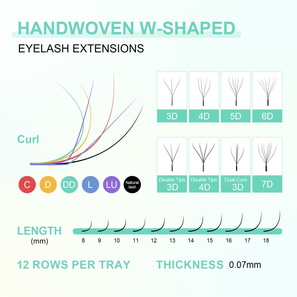 NAGARAKU Fast Shipping 50 Cases 4D W Eyelash Extension