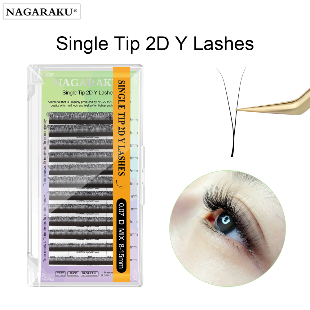NAGARAKU Single Tip 2D Y Eyelash Extension