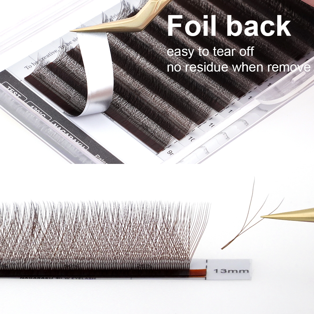 NAGARAKU Brown Color 3D W Eyelash Extension