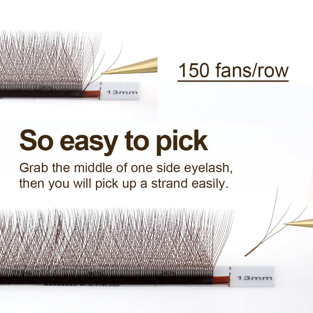 NAGARAKU Brown Color 3D W Eyelash Extension