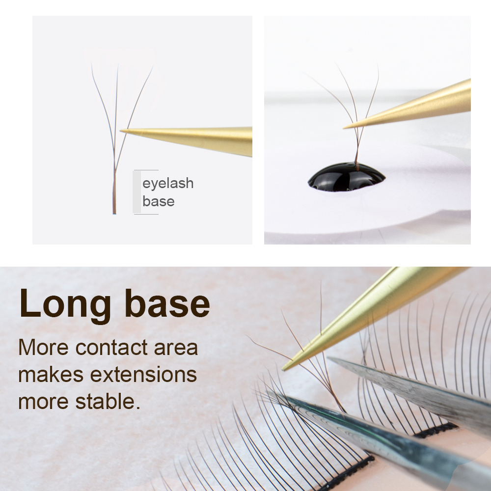 NAGARAKU Brown Color 3D W Eyelash Extension