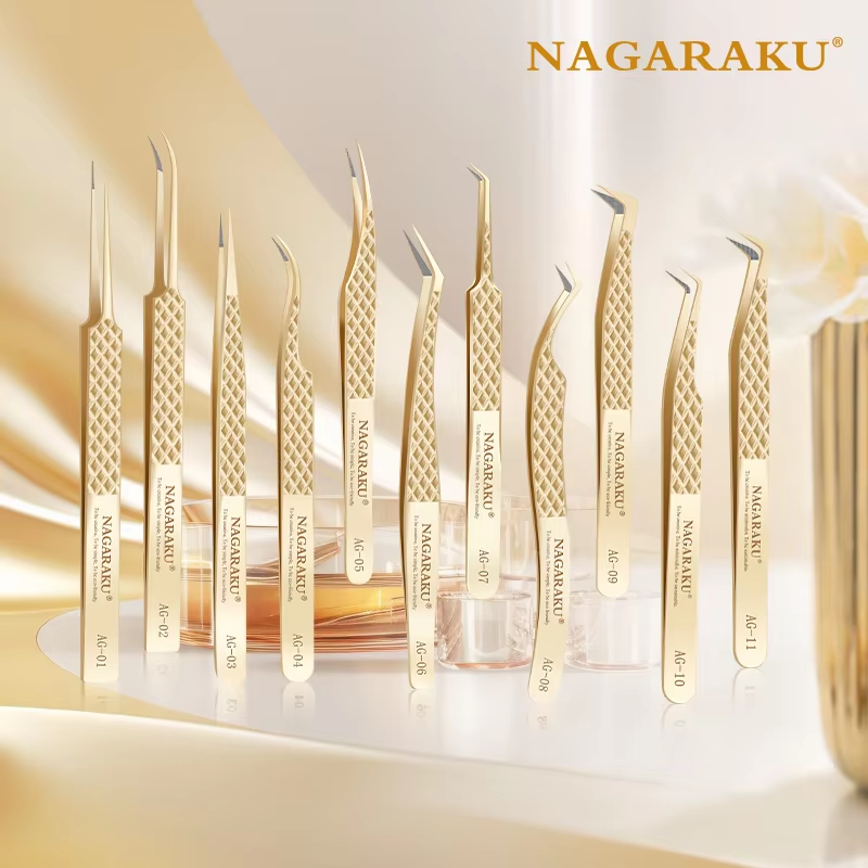 NAGARAKU Precision Fiber Tip Tweezers for Eyelash Extensions