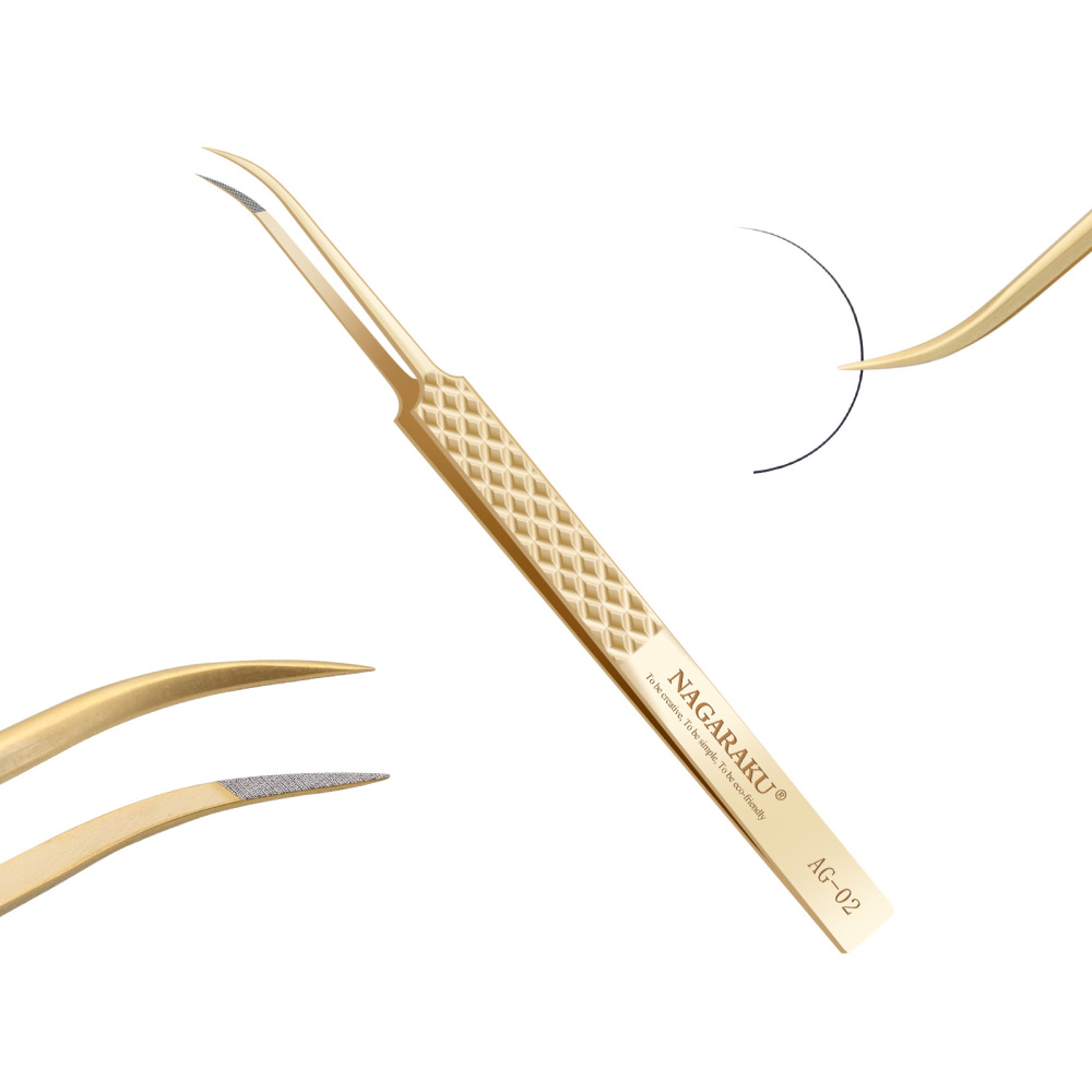 NAGARAKU Precision Fiber Tip Tweezers for Eyelash Extensions