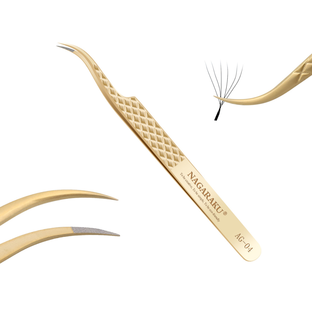 NAGARAKU Precision Fiber Tip Tweezers for Eyelash Extensions