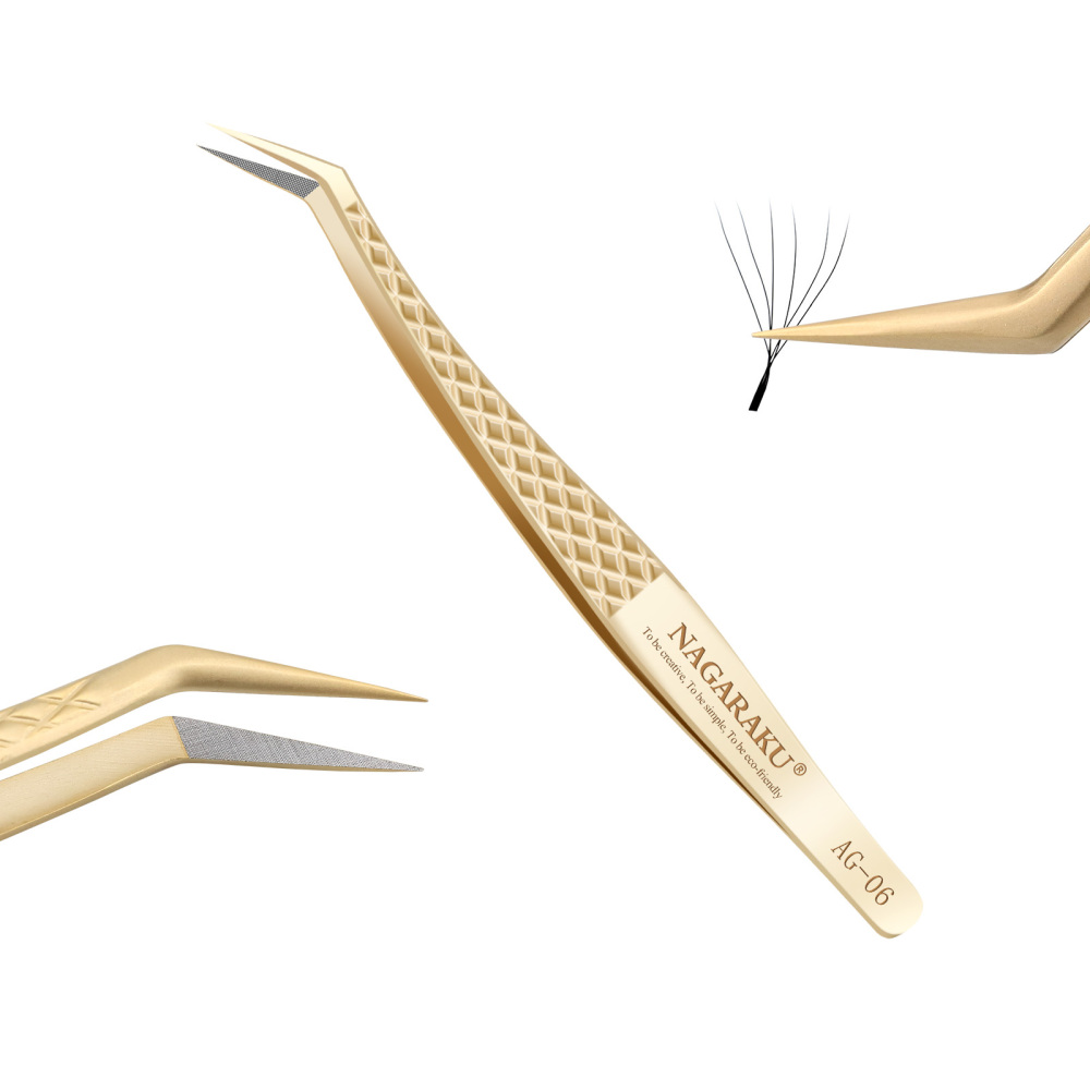 NAGARAKU Precision Fiber Tip Tweezers for Eyelash Extensions