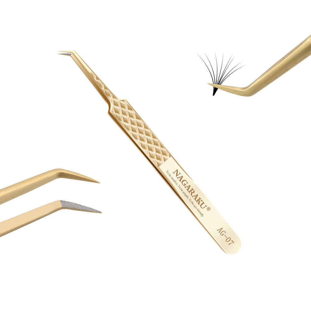 NAGARAKU Precision Fiber Tip Tweezers for Eyelash Extensions