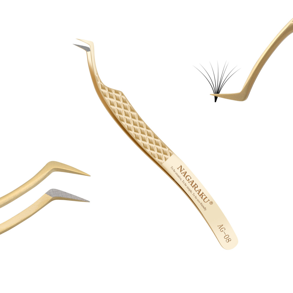 NAGARAKU Precision Fiber Tip Tweezers for Eyelash Extensions