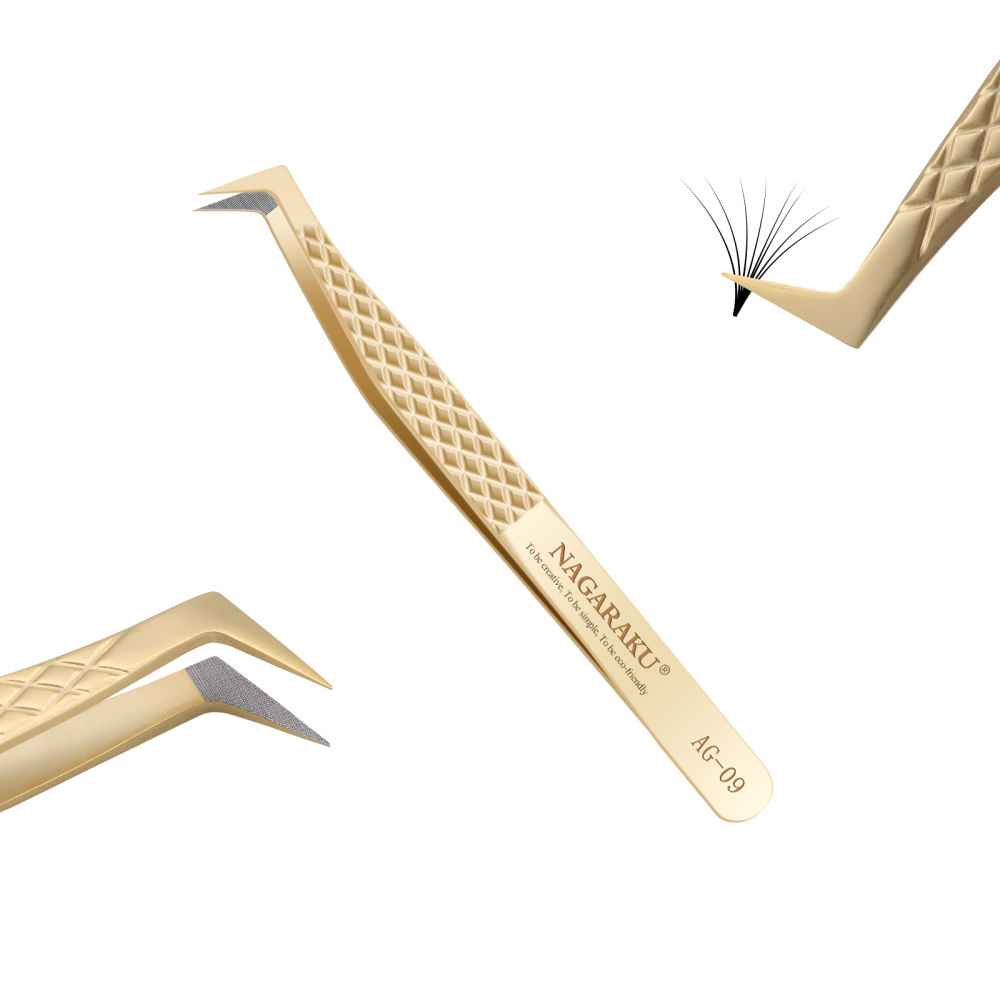 NAGARAKU Precision Fiber Tip Tweezers for Eyelash Extensions
