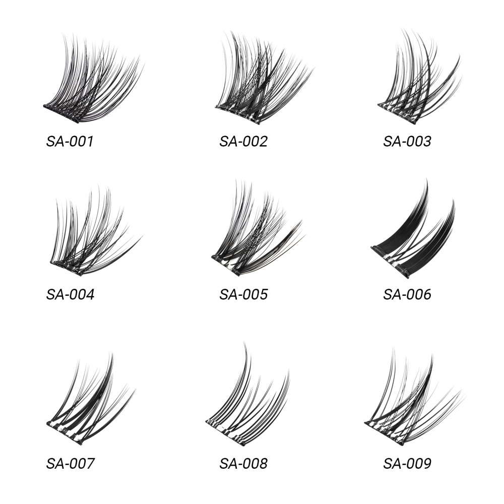 NAGARAKU DIY Grafting Lashes Self Adhesive NO Glue Needed Cluster Lash