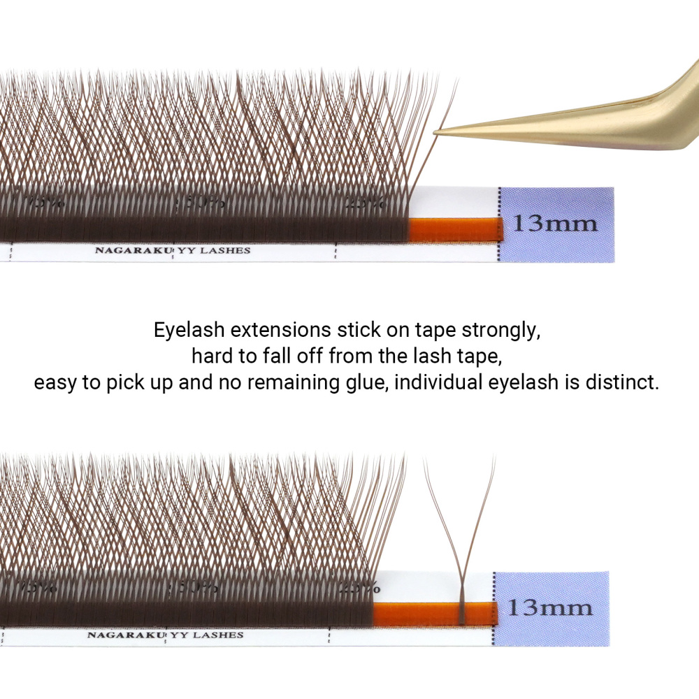 NAGARAKU Brown 2D YY Eyelash Extension