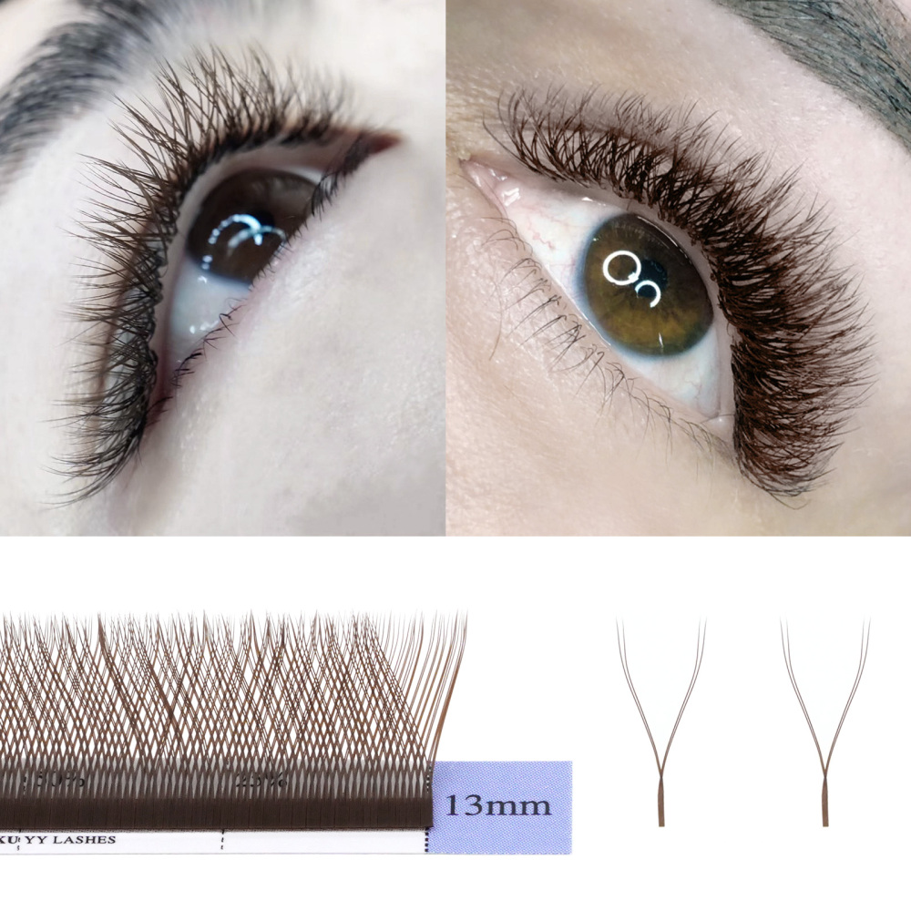 NAGARAKU Brown 2D YY Eyelash Extension