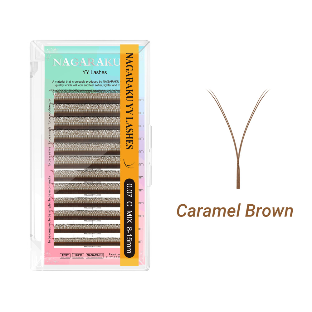 NAGARAKU Brown 2D YY Eyelash Extension