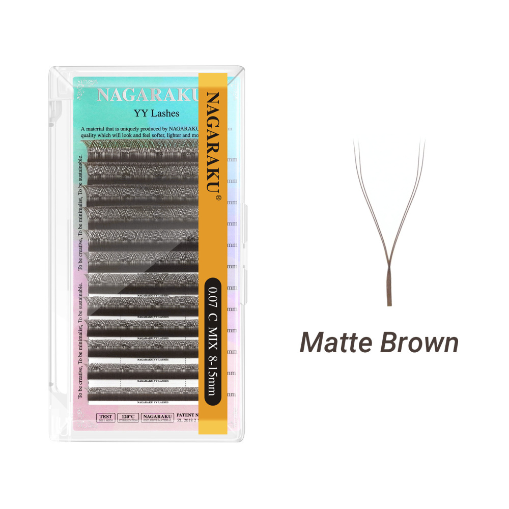 NAGARAKU Brown 2D YY Eyelash Extension