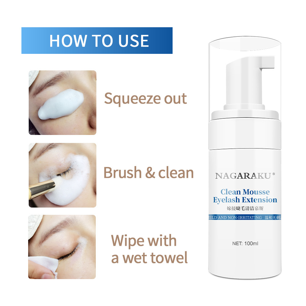 NAGARAKU Eyelash Extension 100ml Foaming Cleanser