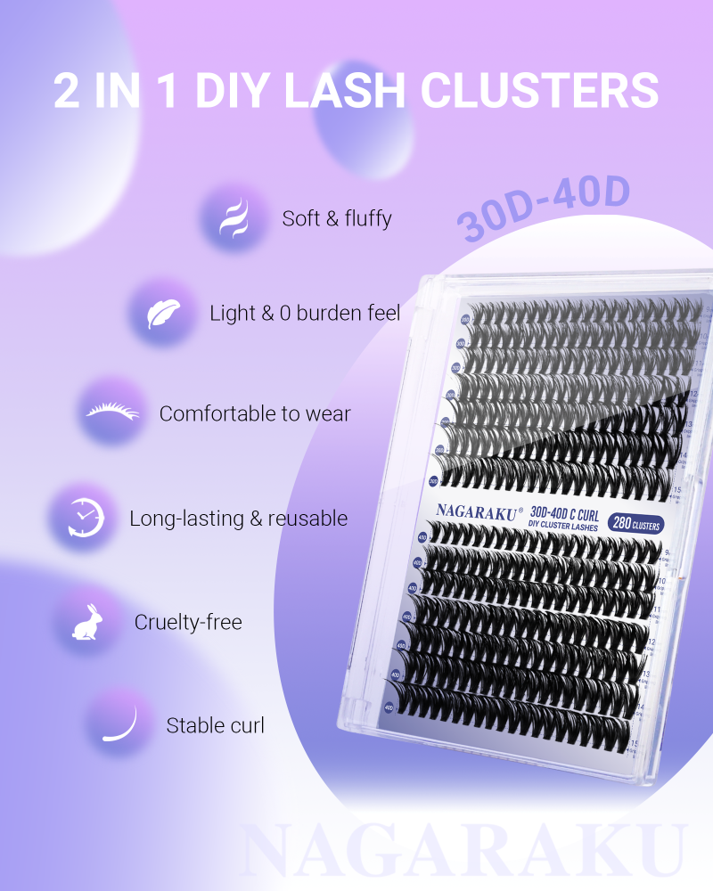 30D-40D and 60D-80D DIY Cluster Lashes