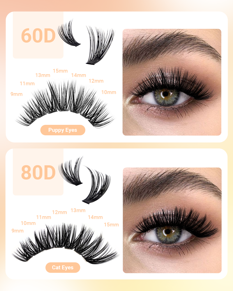 30D-40D and 60D-80D DIY Cluster Lashes
