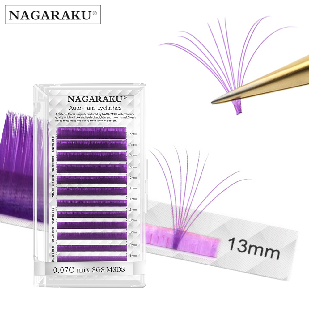 NAGARAKU Colorful Easy Fanning Eyelash Extension