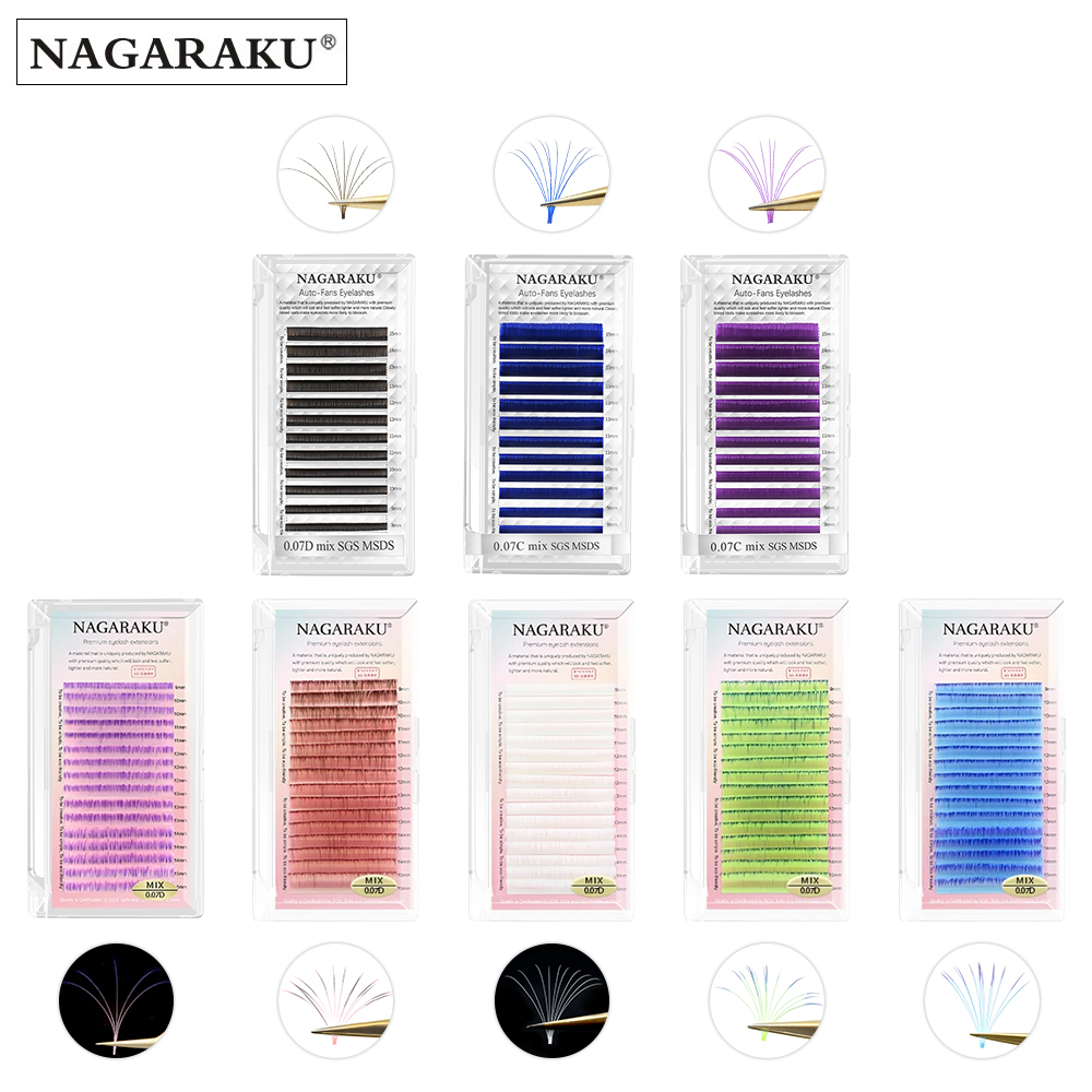 NAGARAKU Colorful Easy Fanning Eyelash Extension