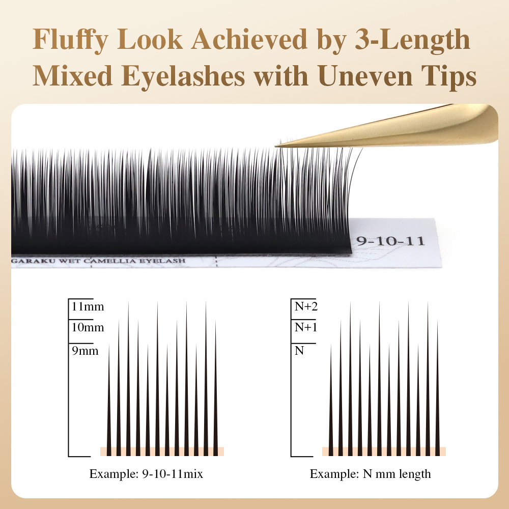 NAGARAKU Wet Camellia Eyelash Extension