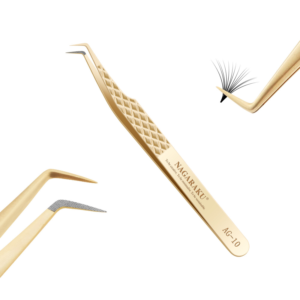 NAGARAKU Precision Fiber Tip Tweezers for Eyelash Extensions