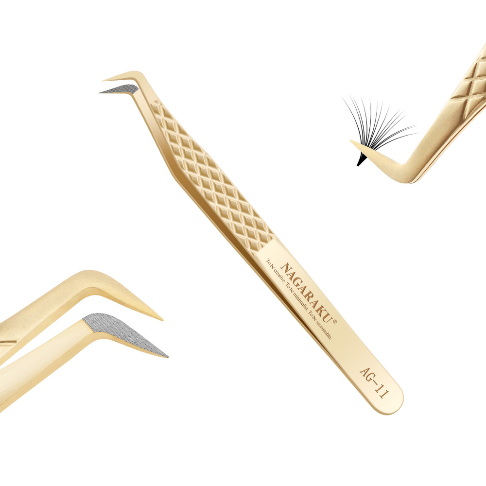 NAGARAKU Precision Fiber Tip Tweezers for Eyelash Extensions
