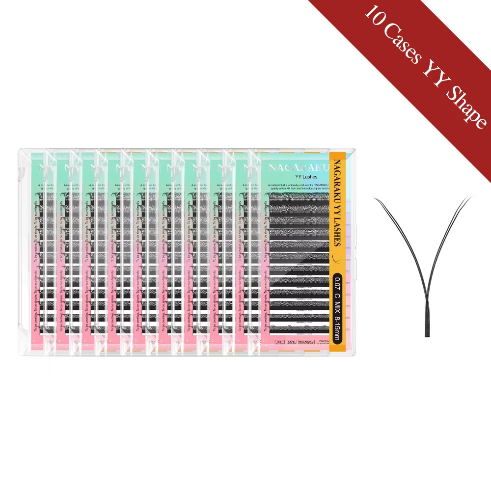 NAGARAKU Fast Shipping 10 Trays of YY 3D 4D 5D W Eyelashes