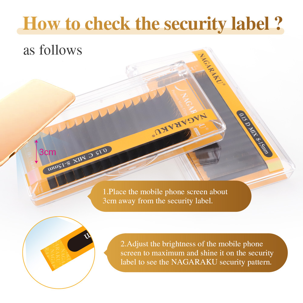 NAGARAKU Double Tips Ellipse Eyelashes Matte Black Air Series