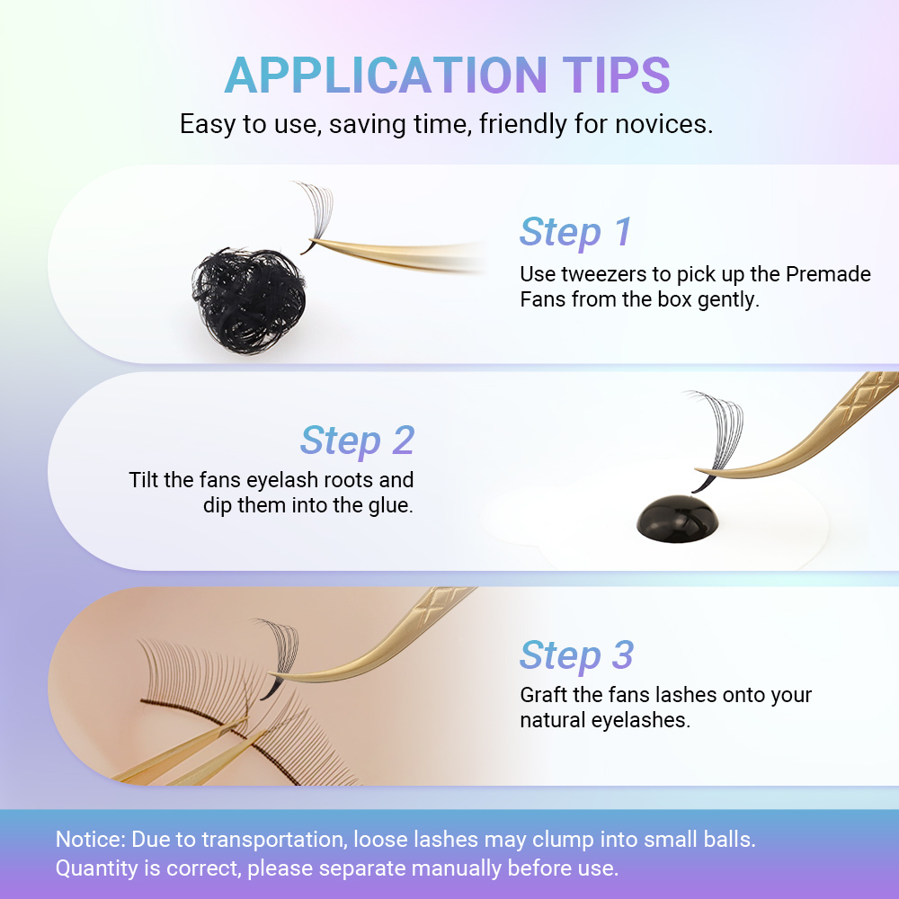 NAGARAKU Pointy Base Premade Fans Lashes Big Capacity