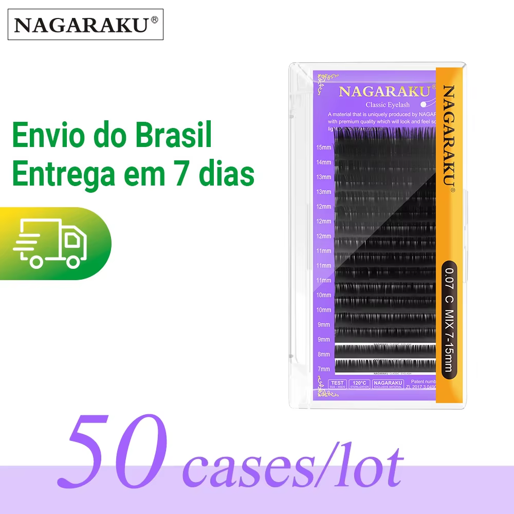 NAGARAKU Fast Shipping 50 Trays 16 Lines Classic Individual Lashes Ship From Brazil