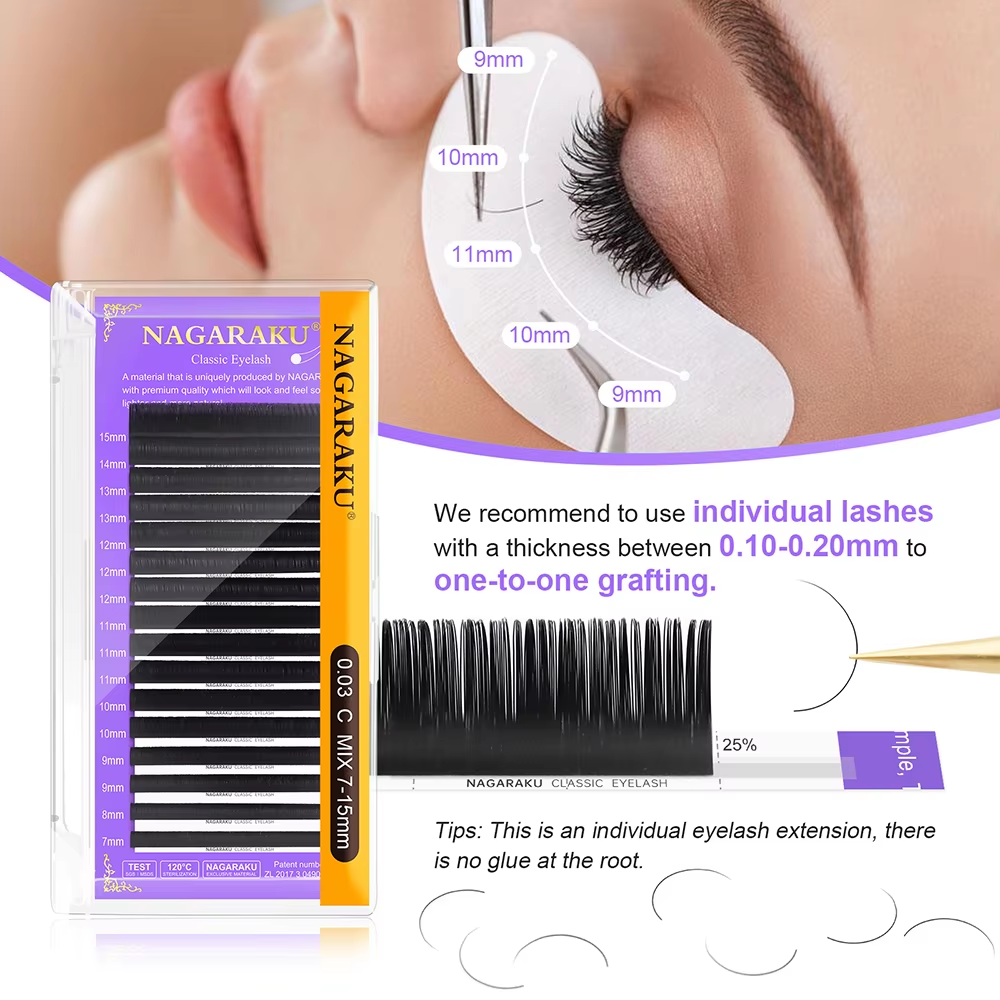 NAGARAKU Fast Shipping 50 Trays 16 Lines Classic Individual Lashes Ship From Brazil