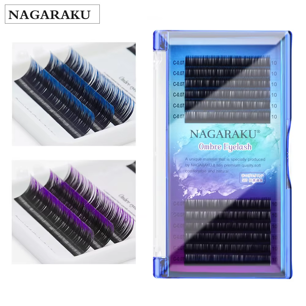 NAGARAKU Ombre Purple Blue Classic Individual Eyelash Extension