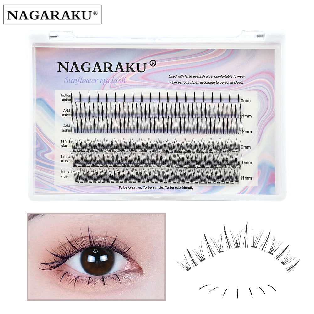 NAGARAKU Triple Fishtail / Spike Comic / Spike Lash Set DIY Lashes