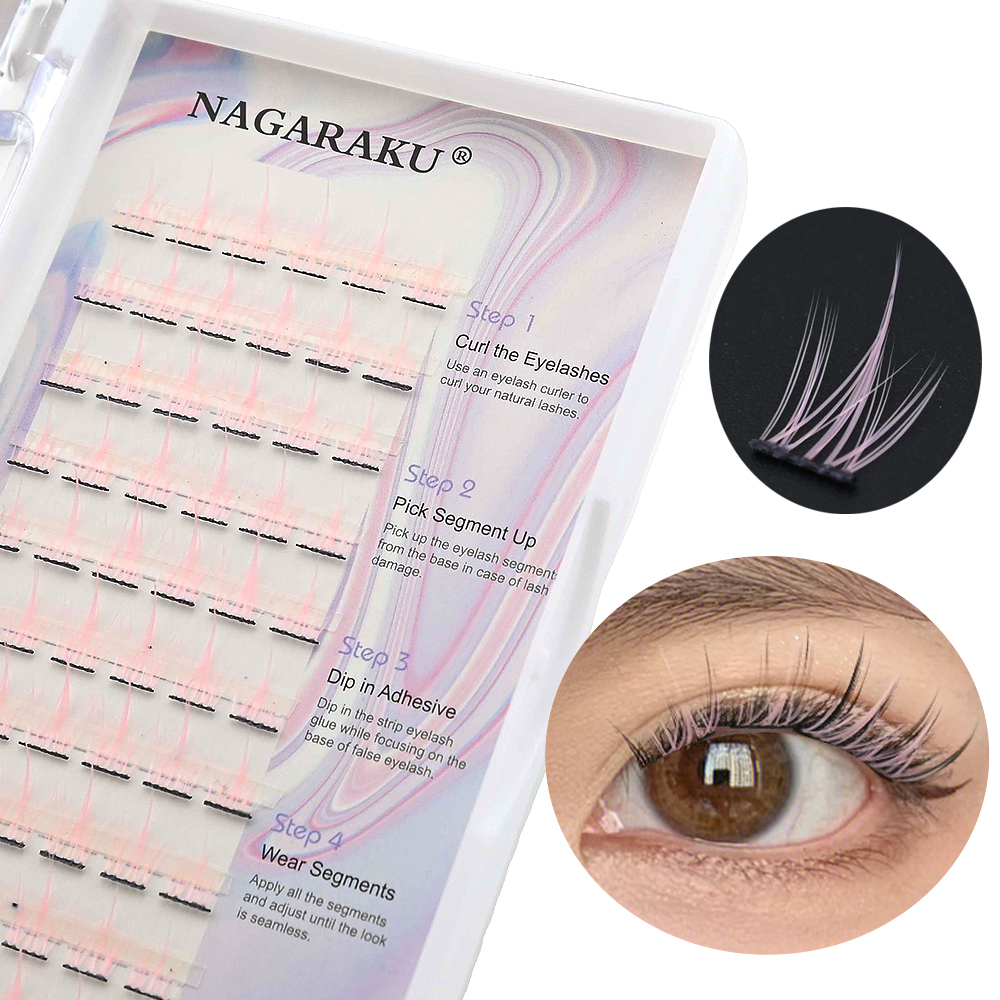 NAGARAKU DIY Lashes Cotton Bonded Cluster Lash Makeup Tools Beauty Salon Supplies