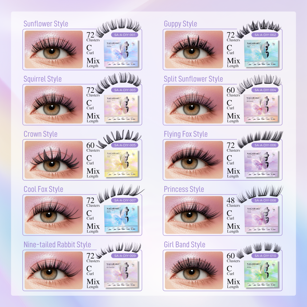 NAGARAKU  Air Series Pre-bond DIY Cluster Lashes